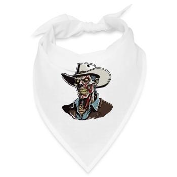 Cowboy / Wilde Westen / Wüste / Lasso / Rodeo - Bandana - Weiß - Vorne