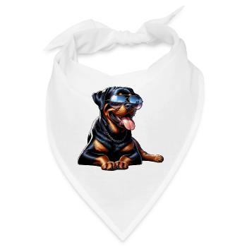 Rottweiler Hunde Design - Bandana - Weiß - Vorne