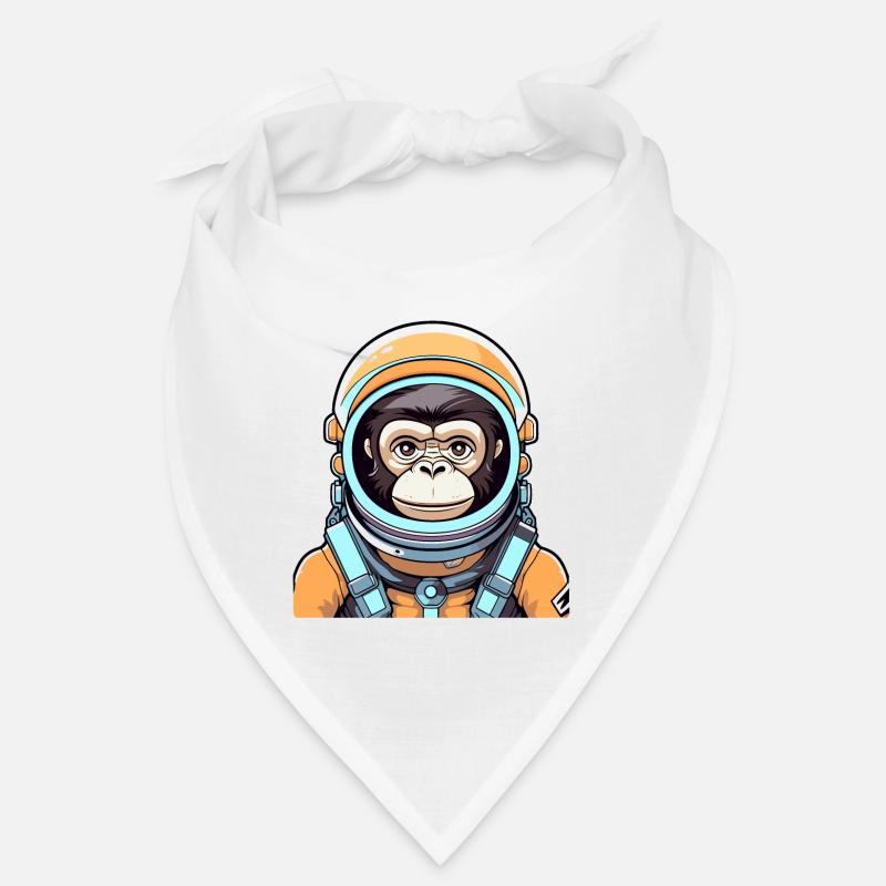 Monkey Astronaut Illustration Bandana