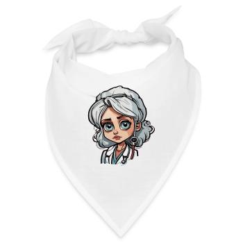 Ärztin / Medizinerin / Doktor / Beruf / Fachärztin - Bandana - Weiß - Vorne