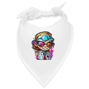 Ärztin / Medizinerin / Doktor / Beruf / Fachärztin - Bandana - Weiß - Vorne