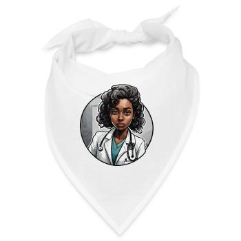 Ärztin / Medizinerin / Doktor / Beruf / Fachärztin - Bandana - Weiß - Vorne