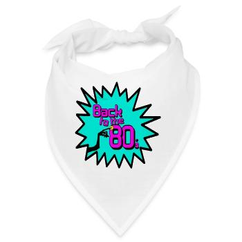 80er Party Retro Fun Motto Party Shirt , 80s (25) - Bandana - Weiß - Vorne