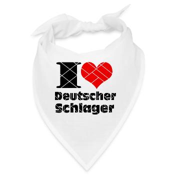 Schlager Party , Schlager Musik , I Love Schlager - Bandana - Weiß - Vorne