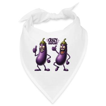 Crazy Veggies: Eggplant Gang Thumbs Up - Bandana - Weiß - Vorne