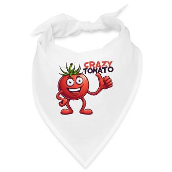 Crazy Veggies: Tomato with Thumbs Up - Bandana - Weiß - Vorne