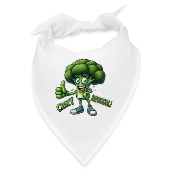 Crazy Veggies: Bro Broccoli Thumbs Up - Bandana - Weiß - Vorne