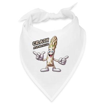 Crazy Veggies: Asparagus Pro Thumbs Up - Bandana - Weiß - Vorne