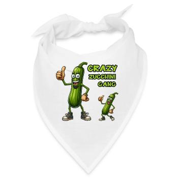 Crazy Veggies: Zucchini Gang Thumbs Up - Bandana - Weiß - Vorne