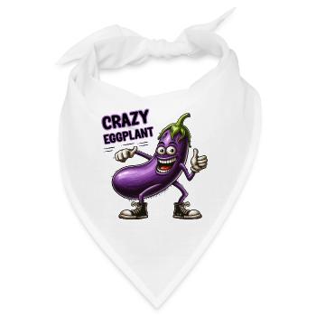 Crazy Veggies: Hairy Eggplant Thumbs Up - Bandana - Weiß - Vorne