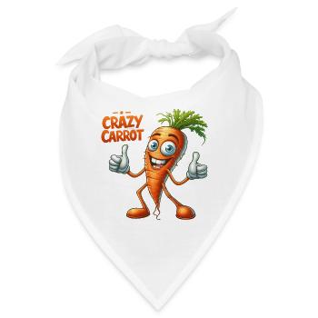 Crazy Veggies: Young Carrot Thumbs Up - Bandana - Weiß - Vorne