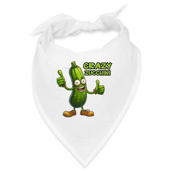 Crazy Veggies: Zucchini Thumbs Up - Bandana - Weiß - Vorne