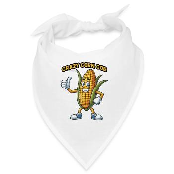 Crazy Veggies: Corn Cob Thumbs Up - Bandana - Weiß - Vorne