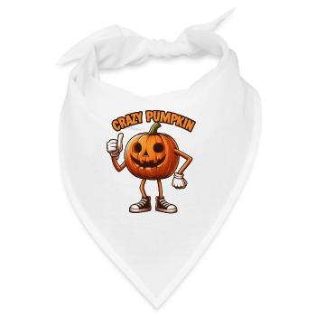 Crazy Veggies: Carved Pumpkin Thumbs Up - Bandana - Weiß - Vorne