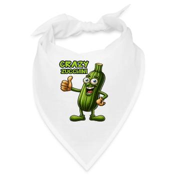 Crazy Veggies: Zucchini Thumbs Up - Bandana - Weiß - Vorne