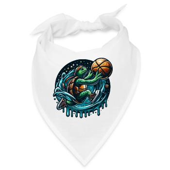 Basketball Schildkröte Dunking Geschenk - Bandana - Weiß - Vorne