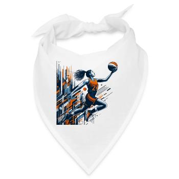Frau Basketball Dunking Design - Bandana - Weiß - Vorne