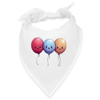 Ballons für Kinder - Bandana - Weiß - Vorne