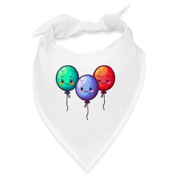 Ballons für Kinder - Bandana - Weiß - Vorne
