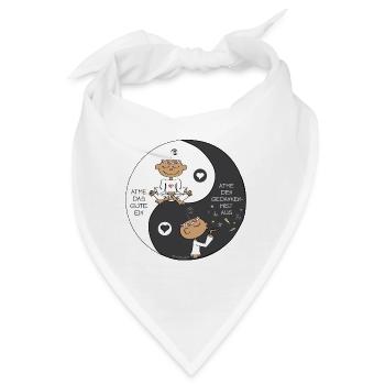Yin Yang - Bandana - Weiß - Vorne