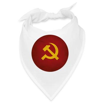 Hammer und Sichel - Bandana - Weiß - Vorne