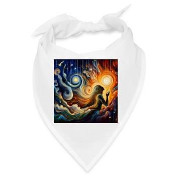 Sternenhimmel - Bandana - Weiß - Vorne
