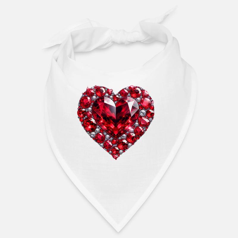 Crystal Love Ruby - Bandana - white