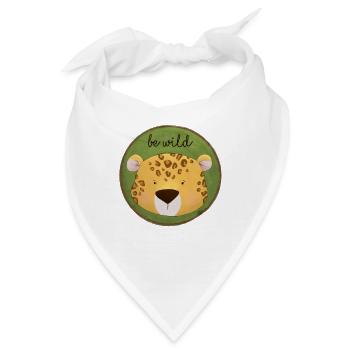 Be Wild – Leopard Design 🐆🌿 - Bandana - Weiß - Vorne