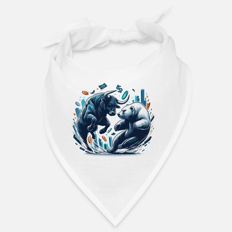 Finance Taurus Bear Fight Wall Street Gift Bandana