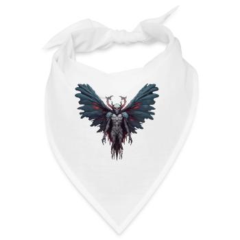 Mothman / Motte / Insekt / Fabelwesen / Flatterer - Bandana - Weiß - Vorne