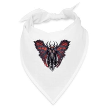 Mothman / Motte / Insekt / Fabelwesen / Flatterer - Bandana - Weiß - Vorne