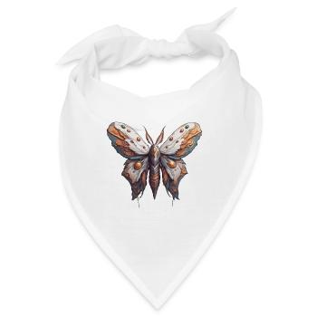 Motte / Tier / Insekt / Larve / Schädling - Bandana - Weiß - Vorne