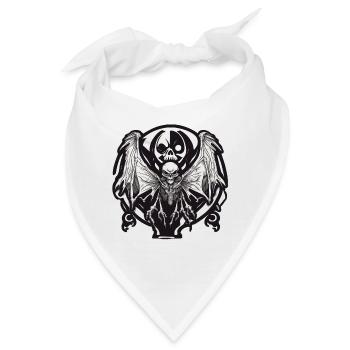 Mothman / Motte / Insekt / Fabelwesen / Flatterer - Bandana - Weiß - Vorne