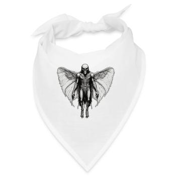 Mothman / Motte / Insekt / Fabelwesen / Flatterer - Bandana - Weiß - Vorne