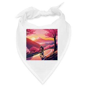 Kirschblütenzeit – Radtour - Bandana - Weiß - Vorne