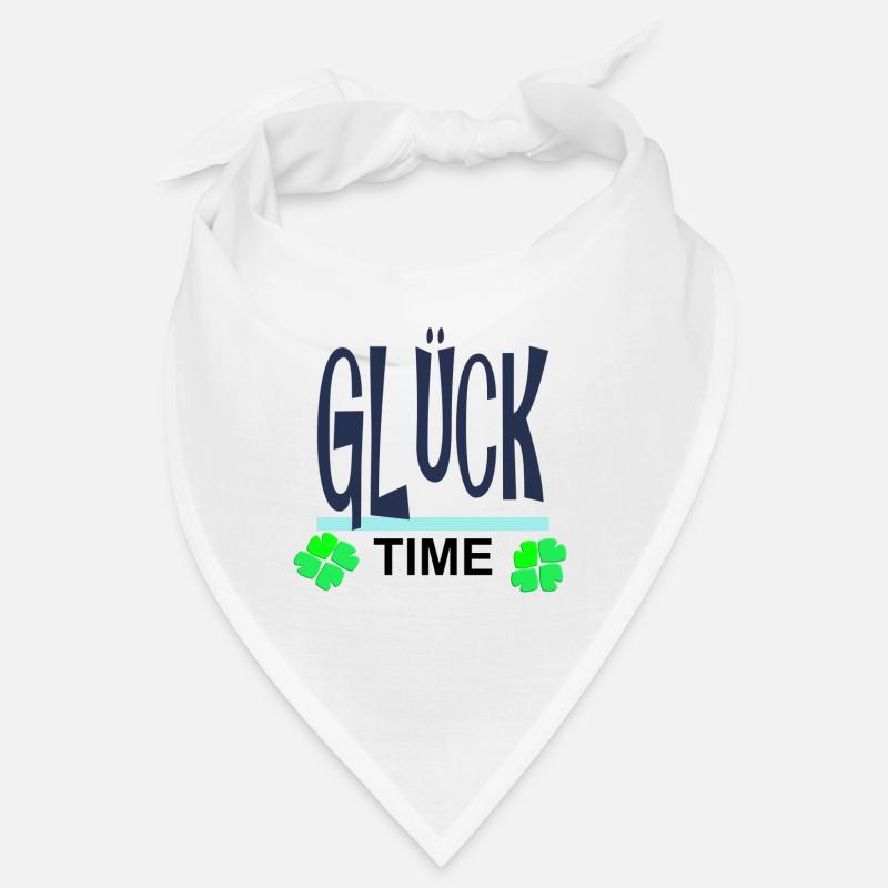 Glück-Time Neon mit Kleeblättern Bandana