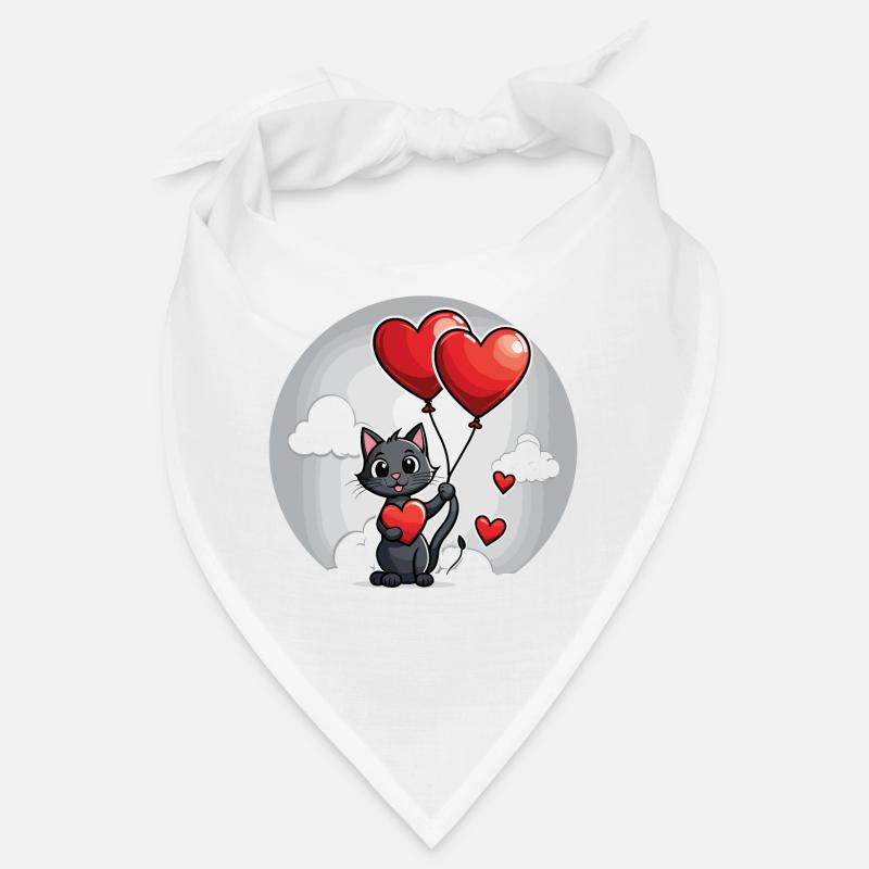 Coeur de chat - Saint-Valentin Bandana