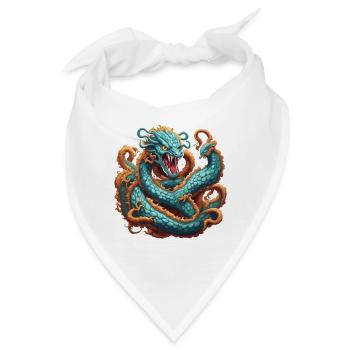 Hydra / griechische Mythologie / Schlange - Bandana - Weiß - Vorne