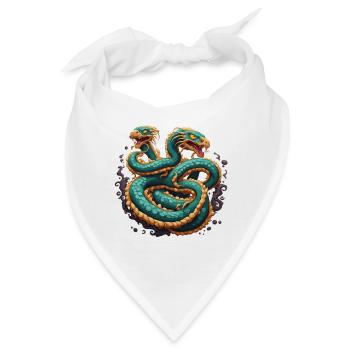 Hydra / griechische Mythologie / Schlange - Bandana - Weiß - Vorne