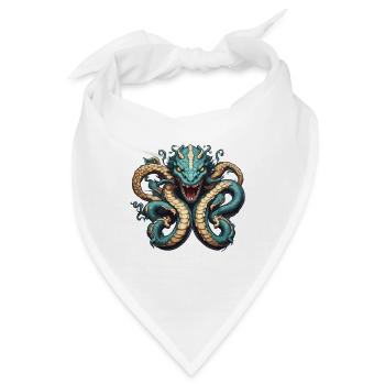 Hydra / griechische Mythologie / Schlange - Bandana - Weiß - Vorne