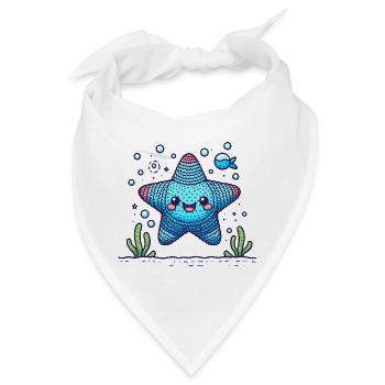 Amigurumi Stern taucht im Wasser - Bandana - Weiß - Vorne