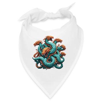 Hydra / griechische Mythologie / Schlange - Bandana - Weiß - Vorne