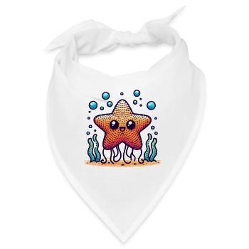 Amigurumi Stern taucht im Wasser - Bandana - Weiß - Vorne