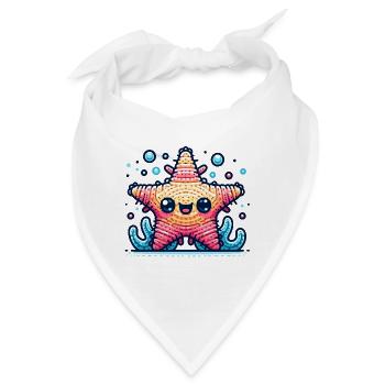 Amigurumi Stern taucht im Wasser - Bandana - Weiß - Vorne