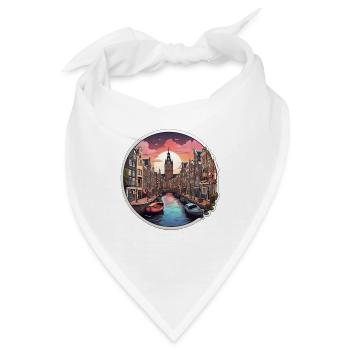 Amsterdam Stadt - Bandana - Weiß - Vorne