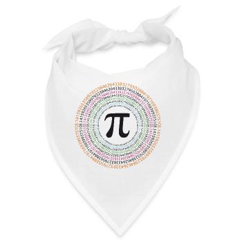 Pi-Tag - Glücklicher Pi-Tag - Bandana - Weiß - Vorne