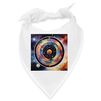 Dartboard Milchstraße - Bandana - Weiß - Vorne