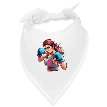 Boxer / Sport / Kampf / Arena / Boxring / Fäuste - Bandana - Weiß - Vorne
