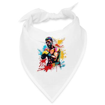 Boxer / Sport / Kampf / Arena / Boxring / Fäuste - Bandana - Weiß - Vorne