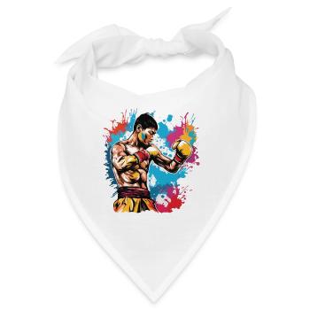 Boxer / Sport / Kampf / Arena / Boxring / Fäuste - Bandana - Weiß - Vorne